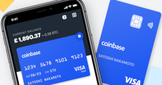 Coinbase Card - cryptocurrency backed VISA Debit Card.