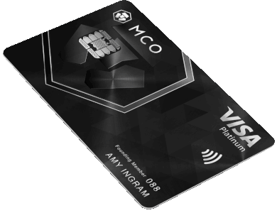 Crypto.com cryptocurrency backed VISA Debit Card.